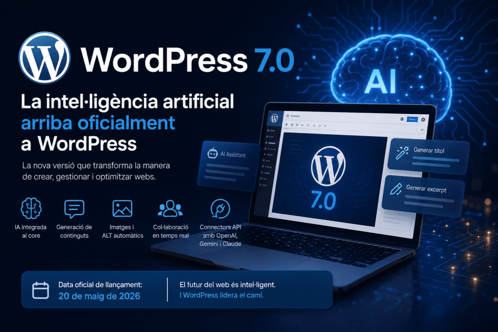 WordPress 7.0: la intel·ligència artificial arriba oficialment a WordPress